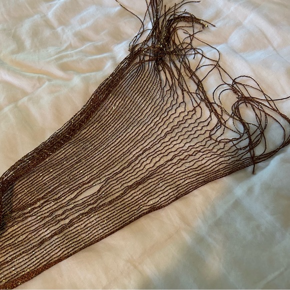 Belt- Mesh and Metal Circle with fringe, VTG - Picture 4 of 7